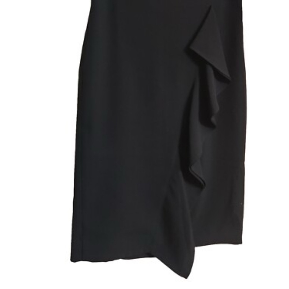J. Crew Black Asymmetrical Wrap Midi Skirt